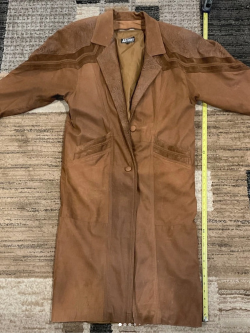 Vintage COMINT men’s leather/suede coat made in Argentina men’s large